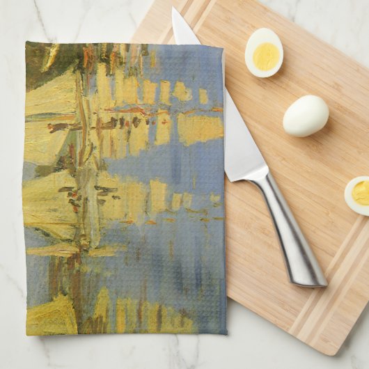 Regatta in Argenteuil door Claude Monet Theedoek (Quarter Fold)