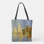 Regatta in Argenteuil door Claude Monet Tote Bag (Achterkant)