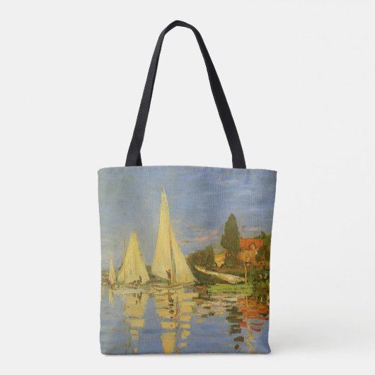 Regatta in Argenteuil door Claude Monet Tote Bag (Achterkant)