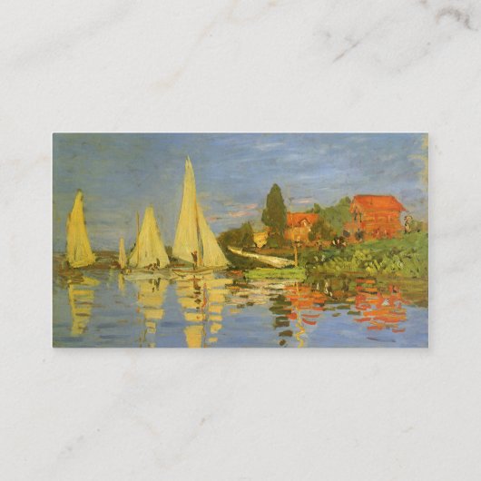 Regatta in Argenteuil door Claude Monet Visitekaartje (Achterkant)