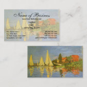 Regatta in Argenteuil door Claude Monet Visitekaartje (Voorkant / Achterkant)