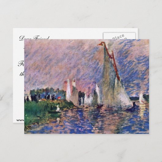 Regatta in Argenteuil door Pierre-Auguste Renoir Briefkaart (Voorkant / Achterkant)