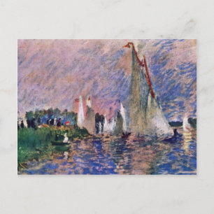 Regatta in Argenteuil door Pierre-Auguste Renoir Briefkaart