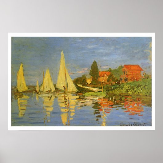 Regatta in Argenteuil van Claude Monet Poster (Voorkant)