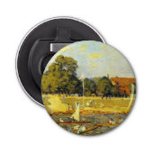Regatta in Hampton Court Alfred Sisley Poster Button Flesopener (Voorkant)
