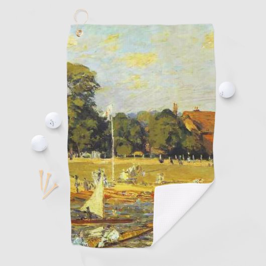 Regatta in Hampton Court Alfred Sisley Poster Golfhanddoek (Insitu)