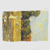Regatta in Hampton Court Alfred Sisley Poster Golfhanddoek (Horizontaal)