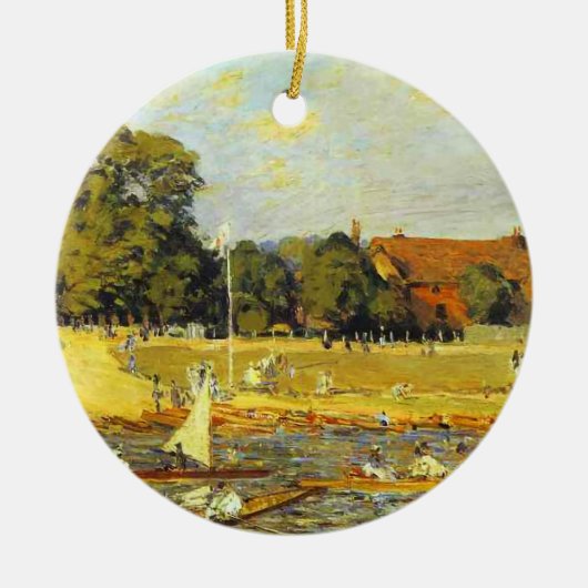 Regatta in Hampton Court Alfred Sisley Poster Keramisch Ornament (Voorkant)