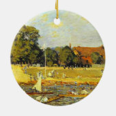 Regatta in Hampton Court Alfred Sisley Poster Keramisch Ornament (Achterkant)