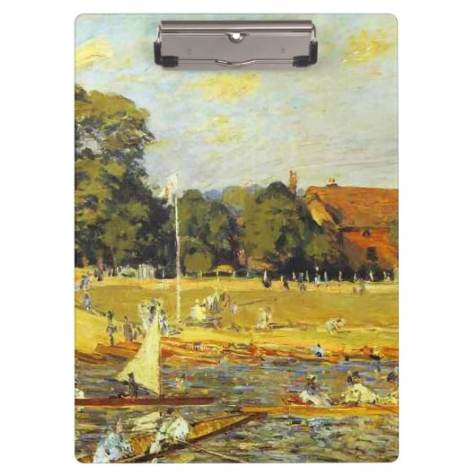 Regatta in Hampton Court Alfred Sisley Poster Klembord (Voorkant)