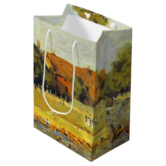 Regatta in Hampton Court Alfred Sisley Poster Medium Cadeauzakje (Voorkant Gekanteld)