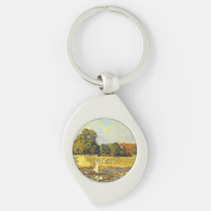 Regatta in Hampton Court Alfred Sisley Poster Sleutelhanger