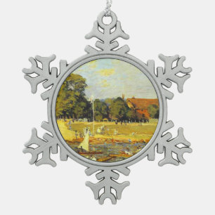 Regatta in Hampton Court Alfred Sisley Poster Tin Sneeuwvlok Ornament