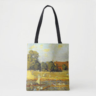 Regatta in Hampton Court Alfred Sisley Poster Tote Bag