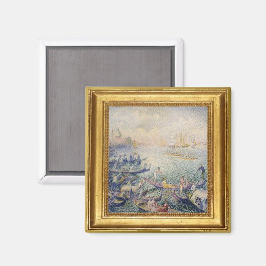 Regatta in Venetië Kunstwerkmagneet Magneet (Voorkant / Achterkant)