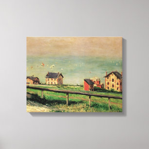 Regatta in Villerville door Gustave Caillebotte Canvas Afdruk