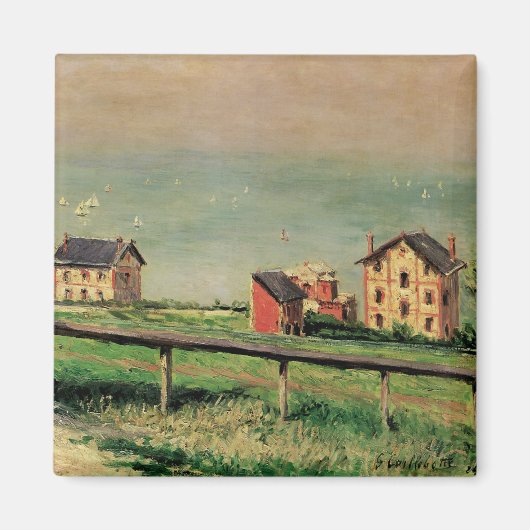 Regatta in Villerville door Gustave Caillebotte Magneet (Voorkant)