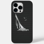 Regatta Sailboat on Carbon Fiber Style Case-Mate iPhone Case (Achterkant)
