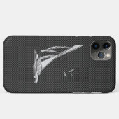 Regatta Sailboat on Carbon Fiber Style Case-Mate iPhone Case (Achterkant (horizontaal))