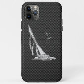 Regatta Sailboat on Carbon Fiber Style Case-Mate iPhone Case (Achterkant)