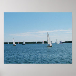 Regatta Sale Boot Scene Foto Wandkunst Poster