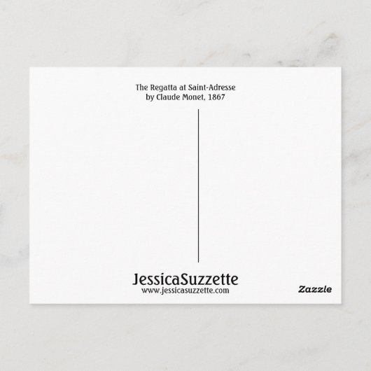 Regatta te Saint-Adresse Briefkaart (Achterkant)