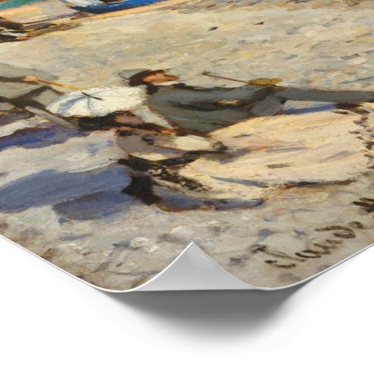 Regatta te Sainte-Adresse (1867) van Claude Monet Poster (Hoek)