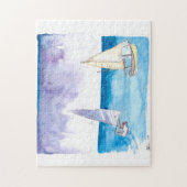 Regatta with Sailboats in Fresh Caribbean Breeze Legpuzzel (Verticaal)