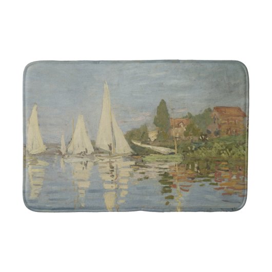 Regattas at Argenteuil, OIl Painting, Claude Monet Badmat (Voorkant)