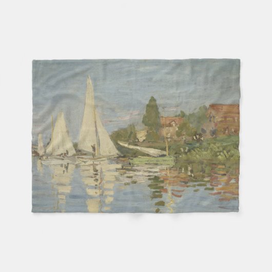 Regattas at Argenteuil, OIl Painting, Claude Monet Fleece Deken (Voorkant (Horizontaal))