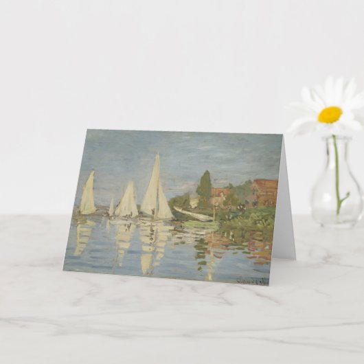 Regattas at Argenteuil, OIl Painting, Claude Monet Kaart (Kleine Plant)