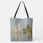 Regattas at Argenteuil, OIl Painting, Claude Monet Tote Bag (Achterkant)