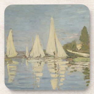 Regatta's bij Argenteuil, Olie Schilderij, Claude  Bier Onderzetter