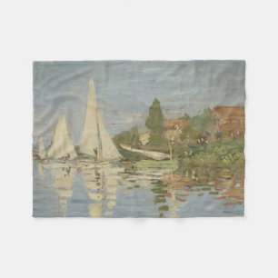Regatta's bij Argenteuil, Olie Schilderij, Claude Fleece Deken
