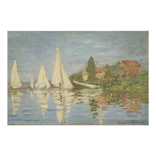 Regatta's bij Argenteuil, Olie Schilderij, Claude Foto Afdruk