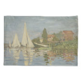 Regatta's bij Argenteuil, Olieverfschilderij, Clau Kussensloop (Achterkant)
