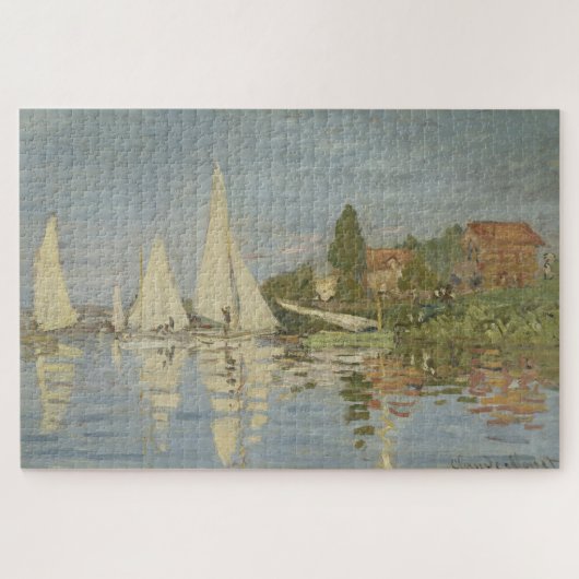 Regatta's bij Argenteuil, Olieverfschilderij, Clau Legpuzzel (Horizontaal)