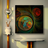Regeboorte Blue Abstract Art Wrapped Canvas Print
