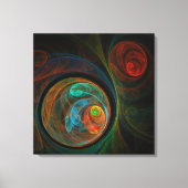 Regeboorte Blue Abstract Art Wrapped Canvas Print (Voorkant)