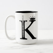 Regeer je ochtenden als royalty's. tweekleurige koffiemok (Links)