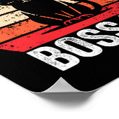 Regel 1 altijd baas up Cat Funny Meme Mannen Vrouw Poster (Hoek)