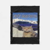 Regel 1 Baas altijd Grappige Kat Vreemd Specifieke Fleece Deken (Voorkant)