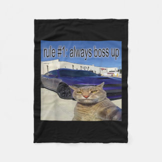 Regel 1 Baas altijd Grappige Kat Vreemd Specifieke Fleece Deken