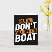 Regel 1 Herfst niet van de boot Funny Ship Cruise Kaart (Gele Bloem)