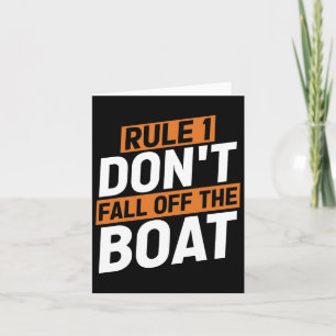 Regel 1 Herfst niet van de boot Funny Ship Cruise Kaart