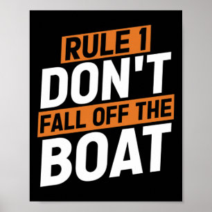 Regel 1 Herfst niet van de boot Funny Ship Cruise  Poster