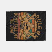 Regel #1 Herfst niet van de boot piraat cadeau vad Fleece Deken (Voorkant (Horizontaal))