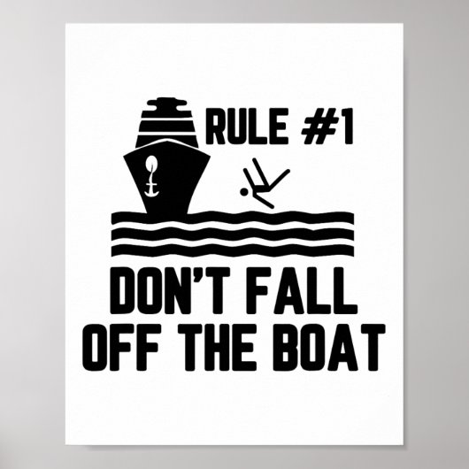 Regel 1 Herfst niet van de boot Poster (Voorkant)