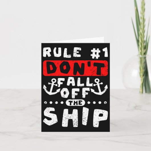 Regel 1: Herfst niet van het cruiseschip Kaart (Voorkant)