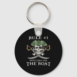 Regel #1 Val Niet Van De Boot Cruise Tarief Feest Sleutelhanger